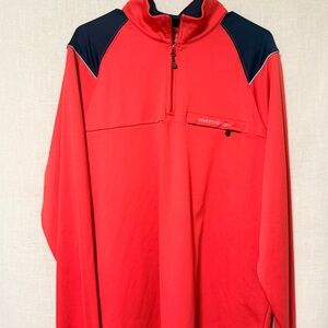 Vineyard Vines Men's Red and Navy Windbreaker